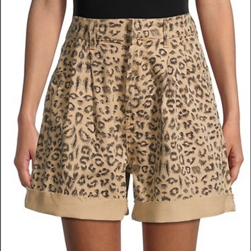 FREE PEOPLE leopard print shorts